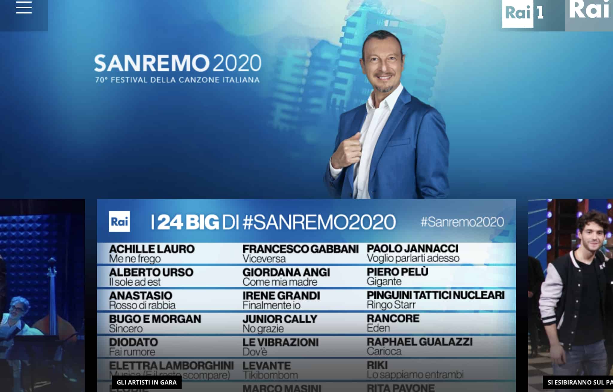 Sanremo 2020: la conferenza stampa